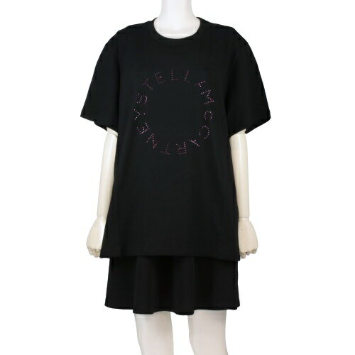 【P5倍 8/15 0時〜8/17 24時】ステラマッカートニー Tシャツ 半袖 レディース ブラック Stella McCartney 6J0158 3SPX38 1000 BLACK XS ロゴ