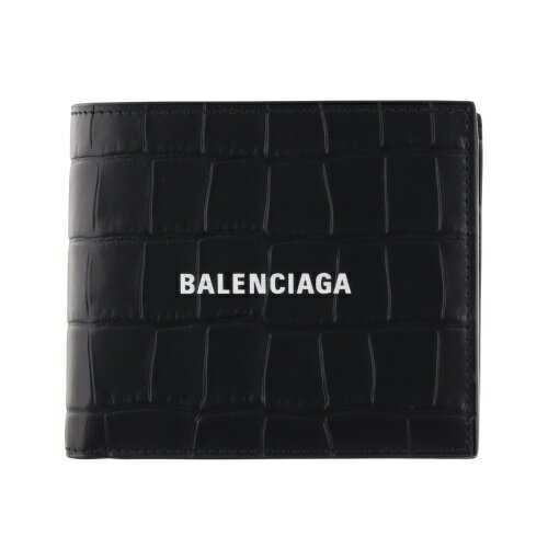 バレンシアガ 財布（メンズ） 【P2倍 6/1 0時 ～ 6/2 24時】バレンシアガ 二つ折り財布 メンズ ブラック BALENCIAGA 594315 1ROP3 1000 BLACK/WHITE