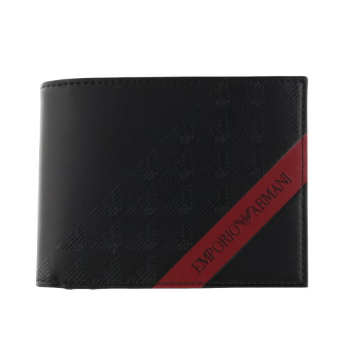 アルマーニ エンポリオアルマーニ 二つ折り財布 メンズ ブラック EMPORIO ARMANI Y4R165 YQ12V 80681 BLACK/RED