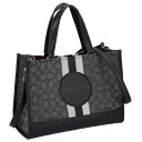 コーチ アウトレット トートバッグ レディース デンプシー シグネチャー COACH OUTLET CQ877 SVRT6 スモーク ブラック マルチ(4)