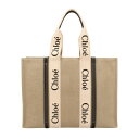 クロエ トートバッグ レディース ウッディ WOODY LARGE TOTE ベージュ CHLOE CHC22AS382 I26 91J WHITE BLUE(4)