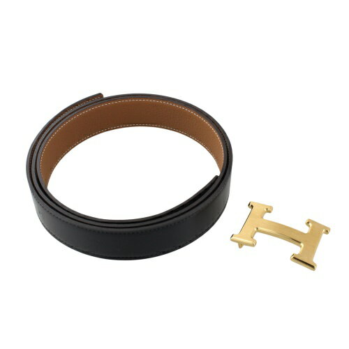 エルメス ベルト ベルトバックル H/リバーシブルベルト ボックスカーフトゴ ブラック HERMES Y刻印のサムネイル