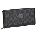 【P5倍 5/3 0時〜5/6 24時】グッチ 長財布 レディース GGスプリームキャンバス ブラック GUCCI 673003 92TCN 1000 BLAC...