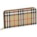 【P5倍 4/30 0時〜5/1 24時】バーバリー 長財布 メンズ レディース エルモア ヴィンテージチェック ベージュ BURBERRY 8094438 ARCHIVE BEIGE(4)