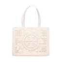 【P5倍 7/15 24時間限定】トリーバーチ トートバッグ レディース エラ スモールトート クロシェ ロゴ ホワイト TORY BURCH 158040 100