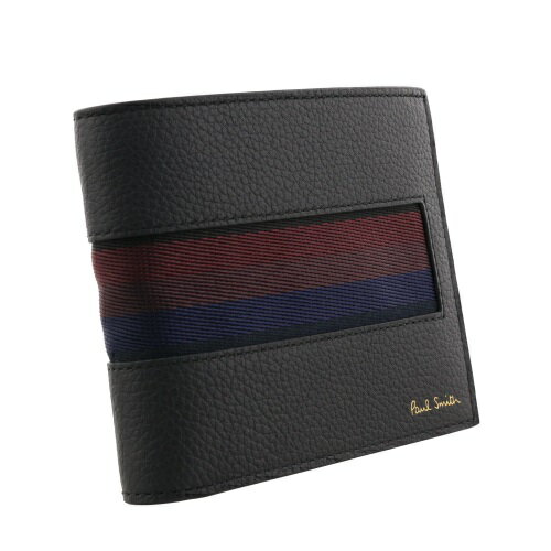 Paul Smith ポールスミス 二つ折り財布 メンズ ブラック AUPC4832 W885 79