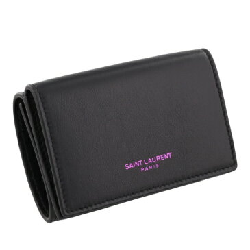 SAINT LAURENT PARIS サンローラン パリ 三つ折り財布 レディース ブラック 459784 0VG3U 1085