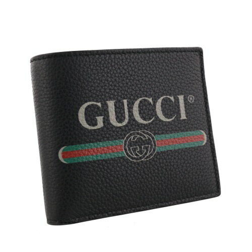 GUCCI グッチ 二つ折り財布 メンズ グッチ プリント ブラック 496316 0GCAT 8163