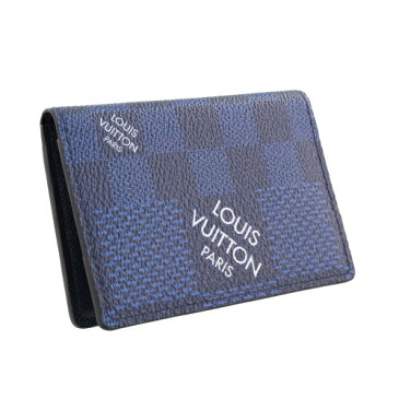 LOUIS VUITTON ルイヴィトン カードケース メンズ ダミエ グラフィット ブルー N60430 マリーヌ