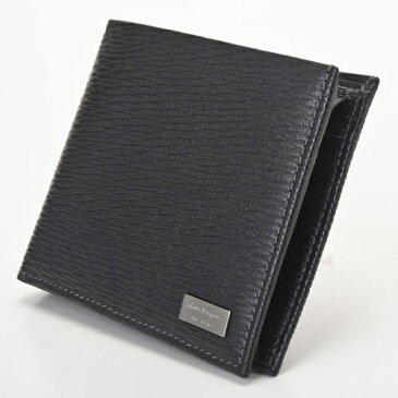 Ferragamo フェラガモ 二つ折り財布 メンズ ブラック 667070 351306 NERO