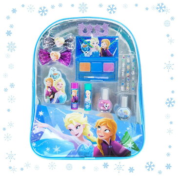 FROZEN アナと雪の女王 コスメセット ネイル リップ グロス ヘアクリップ バックパック マニキュア【メイクセット キッズ こども 子供 小学生 化粧品 メイクセット ネイル 女の子 プレゼント キッズコスメ 誕生日 クリスマス ハロウィン ギフト】