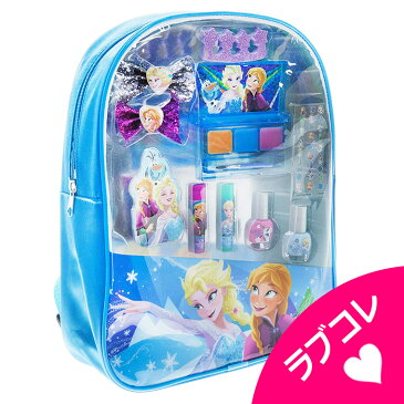 FROZEN アナと雪の女王 コスメセット ネイル リップ グロス ヘアクリップ バックパック マニキュア【メイクセット キッズ こども 子供 小学生 化粧品 メイクセット ネイル 女の子 プレゼント キッズコスメ 誕生日 クリスマス ハロウィン ギフト】