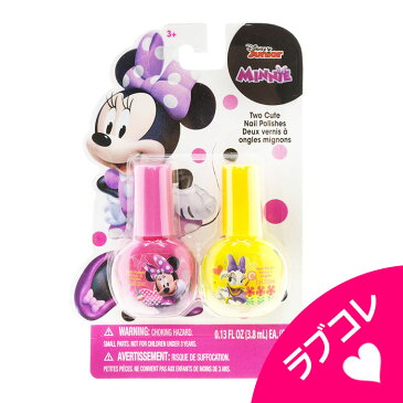 MINNIE ミニー ディズニー ネイル 2個 マニキュア【メイクセット キッズ こども 子供 小学生 化粧品 メイクセット ネイル 女の子 プレゼント キッズコスメ 誕生日 クリスマス ハロウィン ギフト】