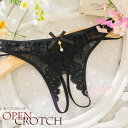ショーツ レースレディース 穴あき 下着 パンツ オープンクロッチ セクシーショーツ Tバックショーツ タンガ クロッチレス(4)