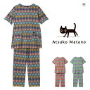 LL/3Lサイズ ワコール パジャマ マタノアツコ レディース 綿100% かぶり 5分袖 夏 猫 ATSUKO MATANO 俣野温子 母の日 ギフト プレゼ...