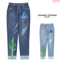 20%OFF ツモリチサト まるでデニム ボトム サルエルパンツ 綿 ML ブランド かわいい 春夏 tsumori chisato SLEEP