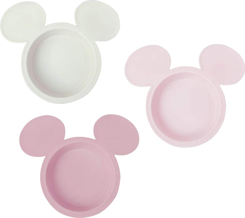 アイコン小皿3枚セット 1個 ミッキーマウス エクリュシリーズ ブルー ピンク ディズニー 日本製 ベビー食器 錦化成 在庫有時あす楽 A倉庫