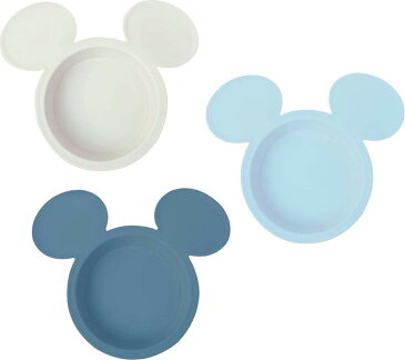 アイコン小皿3枚セット 1個 ミッキーマウス エクリュシリーズ ブルー ピンク ディズニー 日本製 ベビー食器 錦化成 在庫有時あす楽 A倉庫