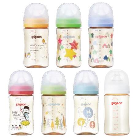 ピジョン 母乳実感 哺乳びん プラスチック製 240ml 1個 Bird/Star/House/Bear/Tree/Flower 乳首（Mサイズ）3代目 広口タイプ 哺乳瓶 拒否 pigeon 在庫有時あす楽 B倉庫