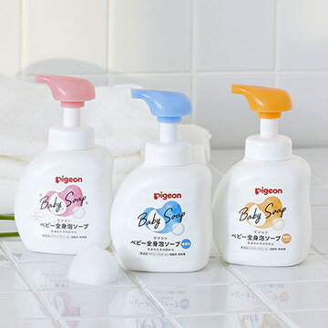 ピジョン ベビー全身泡ソープ ベーシック/しっとり/ベビーフラワーの香り 500ml ボトル ポンプ 本体 0ヵ月~ 新生児 顔 ボディー 泡石鹸 保湿 潤い 弱酸性 スキンケア ボディケア 赤ちゃんグッズ pigeon B倉庫