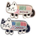 軽くてかわいい猫のフェルトブローチ マチルダさん グレー/ブラウン 刺繍 相良刺繍 くすぐる 猫 ねこ ネコ 犬 クスグル ジャパン Kusuguru Japa...