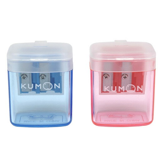 くもんの文具 こどもえんぴつけずり 1個 赤/青 専用穴と通常穴の2穴 鉛筆用 削り 公文 A倉庫 メール便OKのサムネイル