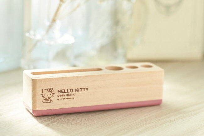 ハローキティ デスクスタンド 木製 ペン立て スマホ スタンド カード立て ホルダー HELLO KITTY ニチガン NICHIGAN HK8 在庫有時あす楽 A倉庫 3