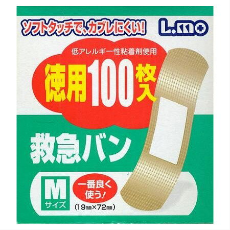 エルモ 救急バン Mサイズ100枚入 救急絆創膏 日進医療器 在庫有時あす楽 B倉庫