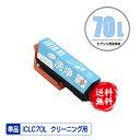 クリーニングカートリッジ ICLC70L ライトシアン 増量 単品 メール便 送料無料 エプソン用 互換 洗浄カートリッジ プリンター 洗浄液 目詰まり解消 (...
