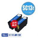 SC13CL (SC13CMの増量) シアン 顔料 お得な2個セット メール便 送料無料 エプソン用 互換 インク (SC13 SC-T5150M SC 13 ...