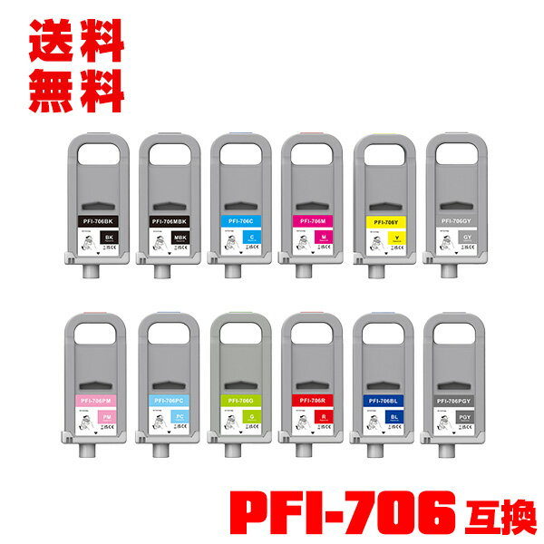 PFI-706MBK PFI-706BK PFI-706C PFI-706M PFI-706Y PFI-706PC PFI-706PM PFI-706R PFI-706G PFI-706B PFI-706GY PFI-706PGY  (PFI-306) 12å  ̵ ΥѸߴ 󥯥 (PFI-706 PFI-306 PFI-306MBK PFI-306BK PFI-306C PFI-306M)