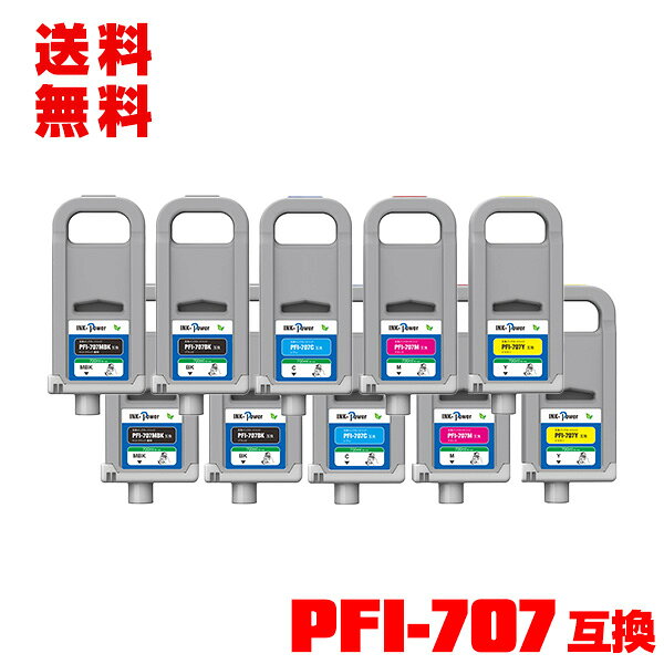 PFI-707MBK PFI-707BK PFI-707C PFI-707M PFI-707Y (PFI-307の大容量) 5色 lovestyle-10027989 彩天地 パッケージ画像