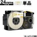 カシオ用 ネームランド XR-24XG 24mm 透明テープ 金文字 強粘着 単品 互換テープ ラベル テープカートリッジ ネームランドテープ対応 KL-V46...