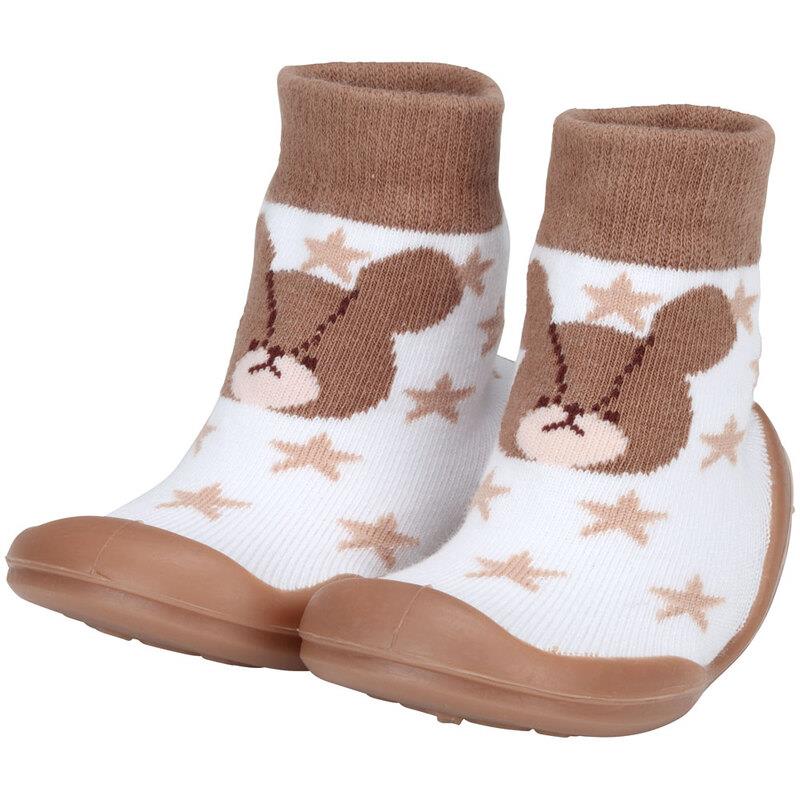 くまのがっこう ソックスシューズ S (11.9cm) ファーストシューズ ギフトボックス入り 子供 子ども キッズ キャラクター スケーター