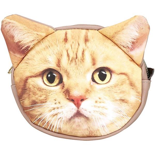 茶太郎ときなこ 茶太郎 ダイカットポーチ フェイス スケーター