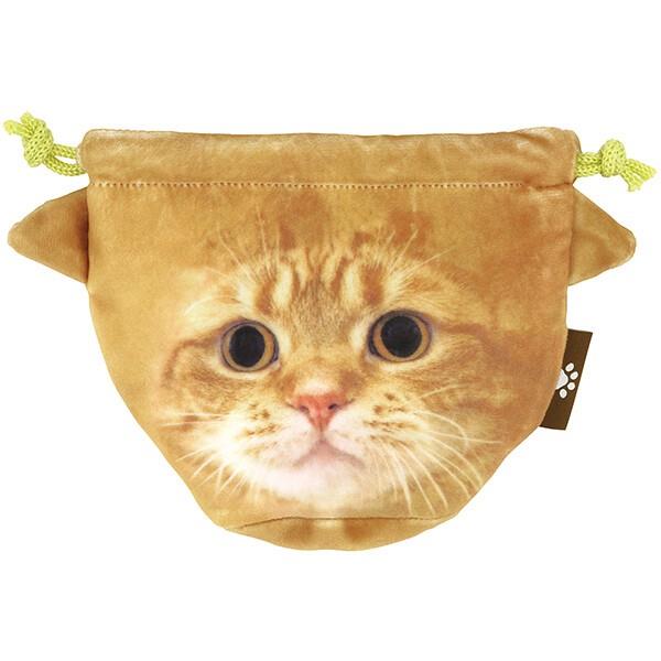 茶太郎ときなこ 茶太郎 フェイス巾着 巾着袋 ポーチ スケーター