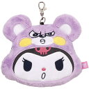 クロミ ぬいぐるみ型リール付パスケース 定期入れ IDカードホルダー かぶりもの サンリオ キャラクター スケーター