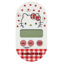 ハローキティ キッチンタイマー マグネット式 磁石 台所 KT Red Heart スケーター(3)