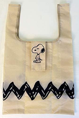 スヌーピー エコバッグ 折りたたみバッグ ショッピングバッグ トートバッグ 買い物 ビンテージ シャツ柄 PEANUTS キャラクター