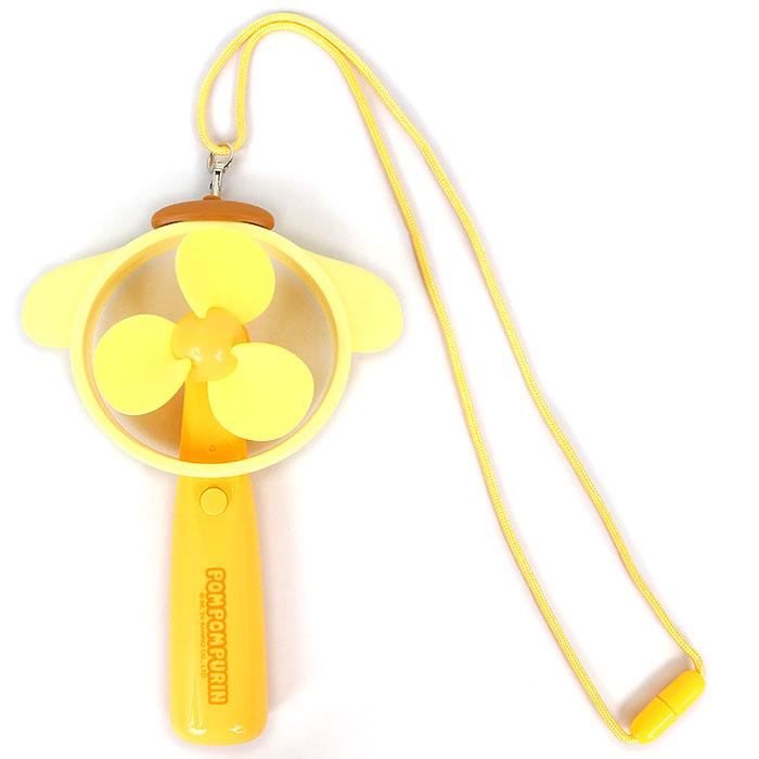 ポムポムプリン 携帯扇風機 ハンディファン ポータブル扇風機 手持ち 首掛け 小型扇風機 コンパクト ミ..