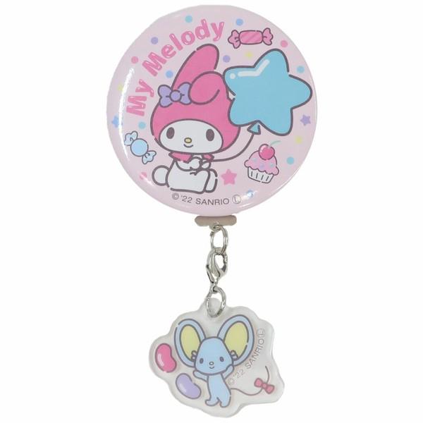 マイメロディ 缶バッジ チャーム付き缶バッジ