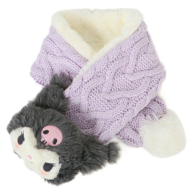 クロミ マフラー キッズニットマフラー パープル あったか 子ども 可愛い おしゃれ サンリオ sanrio キャラクターのサムネイル