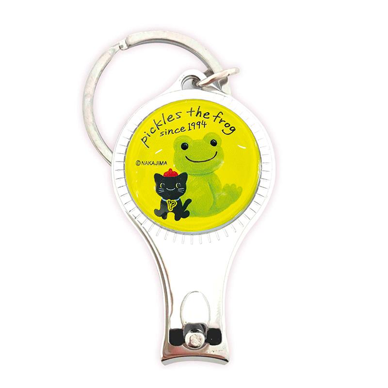 かえるのピクルス ガラス爪切り PuffyGreenイエロー (株)牛久保工芸社