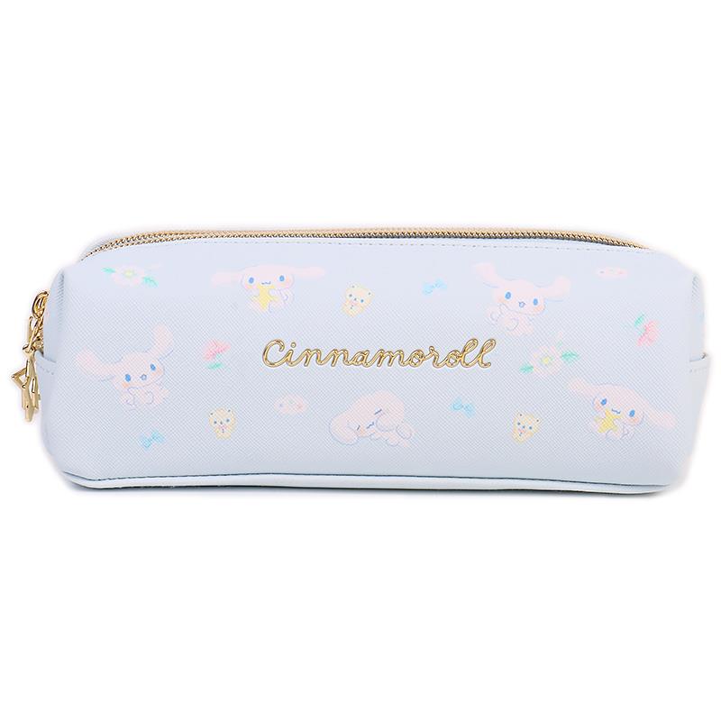 シナモロール ダブルファスナーペンケース ペンポーチ 2ルームタイプ たっぷり収納 サンリオ sanrio キャラクター