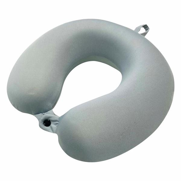 低反発ネックピロー 無地 首枕 グレー 飛行機 枕 首が痛くならない 軽量 コンパクトのサムネイル