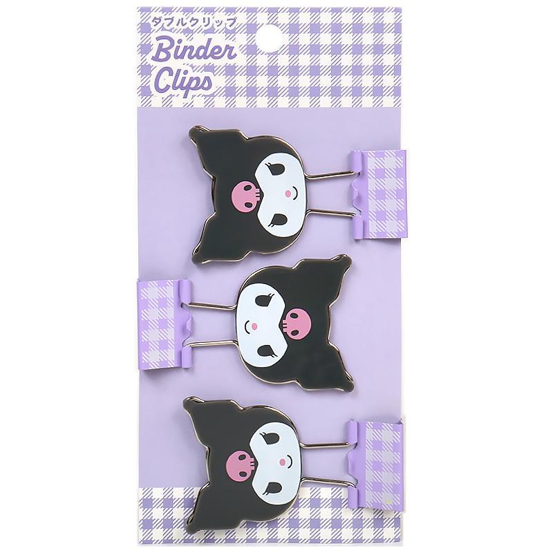 クロミ ダブルクリップ 3個セット サンリオ カラフルギンガム文具シリーズ sanrio キャラクター(3)
