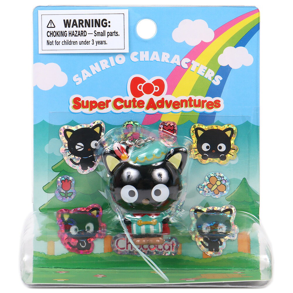 Rakuten - チョコキャット ストラップ＆シールセット スーパーキュートアドベンチャーズ あこがれのマイスマホ サンリオ sanrio