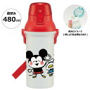 ディズニー 抗菌 食洗機対応 直飲みプラワンタッチボトル カナヘイミッキー&フレンズ 水筒 スケーター