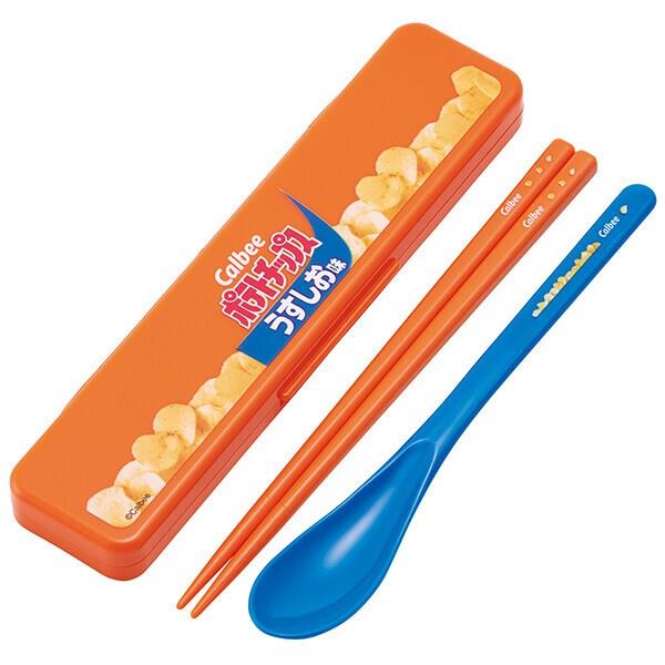 カルビー ポテトチップス 音のならないコンビセット 箸18cm スプーン うすしお味 スケーター