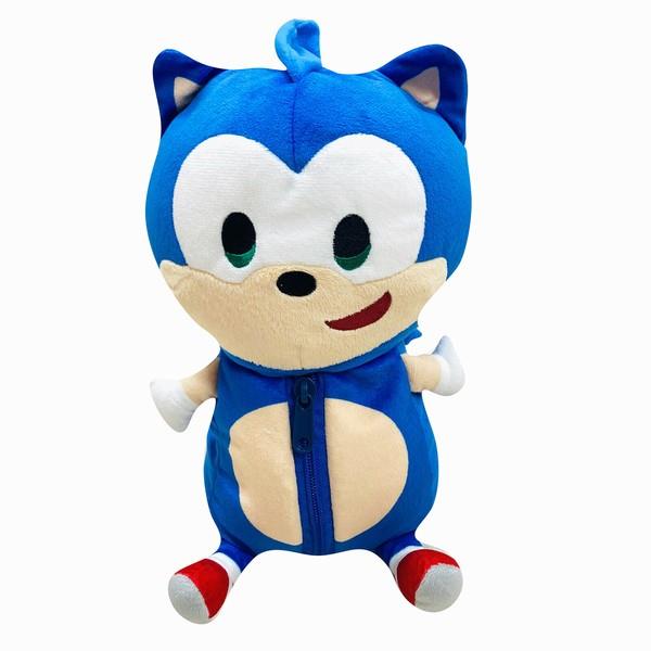 セガ変身ネックピロー 首枕 ソニック 飛行機 快適グッズ 軽量 コンパクト まくら ぬいぐるみ